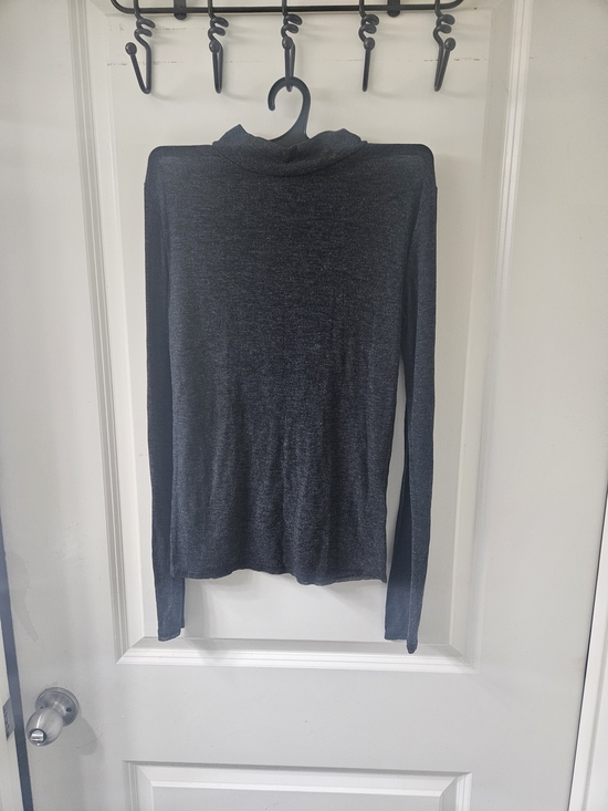 Topshop Sweaters - Topshop Charcoal Gray Lightweight Turtleneck Sweater